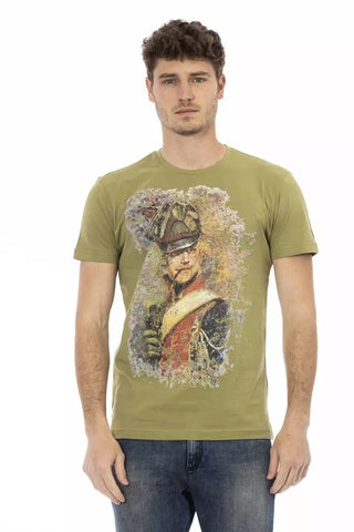 Grünes Baumwoll-Herren-T-Shirt