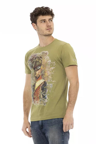 Grünes Baumwoll-Herren-T-Shirt