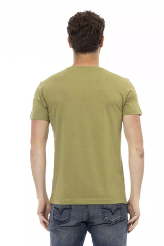 Grünes Baumwoll-Herren-T-Shirt