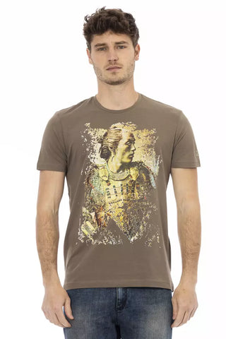 Braunes Baumwoll-Herren-T-Shirt