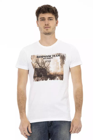 Weißes Herren-T-Shirt aus Baumwolle