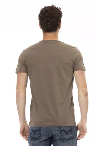 Braunes Baumwoll-Herren-T-Shirt