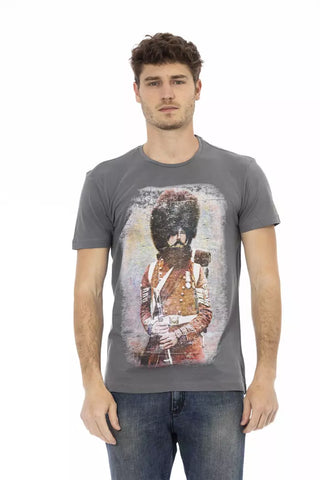 Graues Baumwoll-Herren-T-Shirt