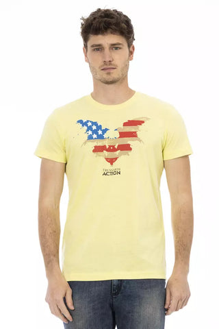 Gelbes Baumwoll-Herren-T-Shirt