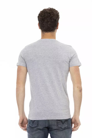 Graues Baumwoll-Herren-T-Shirt