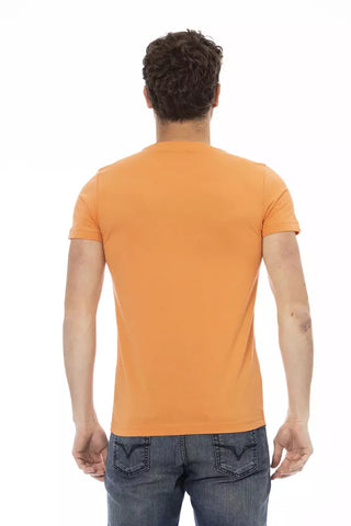 Herren-T-Shirt aus orangefarbener Baumwolle