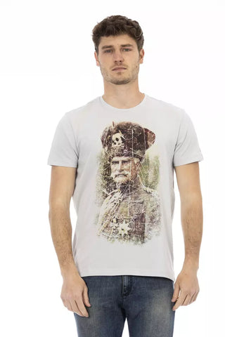 Camiseta de algodón gris para hombre