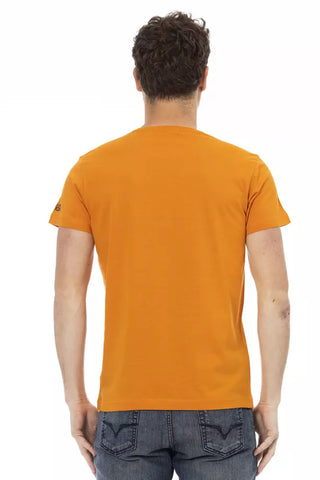 Herren-T-Shirt aus orangefarbener Baumwolle