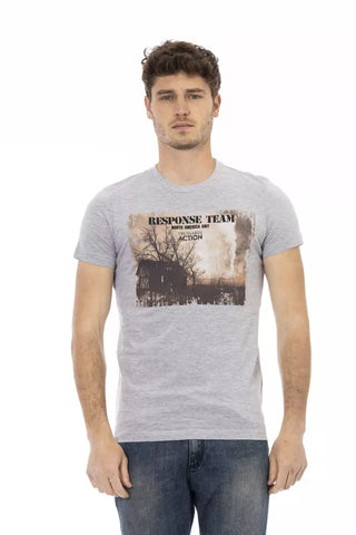Graues Baumwoll-Herren-T-Shirt