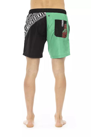 Bañador verde de poliéster para hombre  