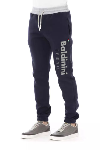 Blaue Baumwollhose