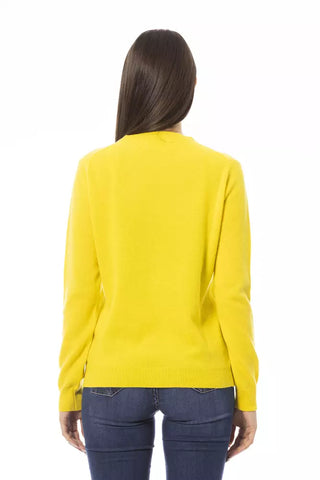 Suéter amarillo de lana para mujer