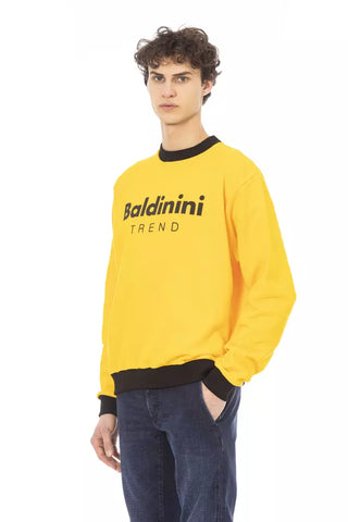 Gelber Herrenpullover aus Baumwolle