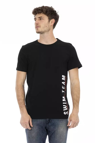 Herren-T-Shirt aus schwarzer Baumwolle
