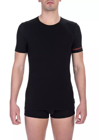 "Schwarzes Herren-T-Shirt aus Baumwolle, Doppelpack"
