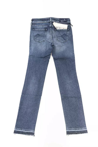 Jeans de algodón azul para mujer  