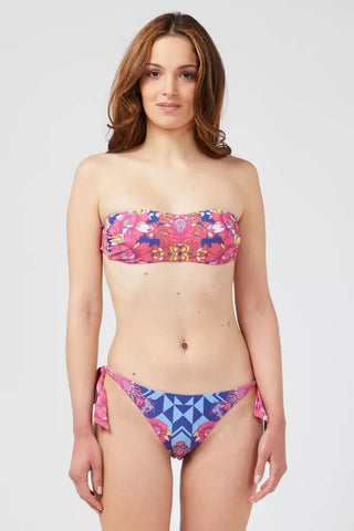 Fuchsiafarbener Damen-Polyester-Bikini
