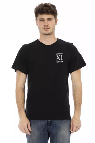 Herren-T-Shirt aus schwarzer Baumwolle