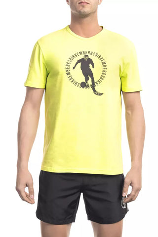 Gelbes Baumwoll-Herren-T-Shirt