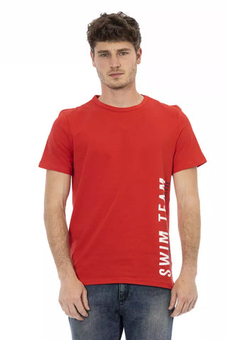 Camiseta de algodón para hombre en rojo