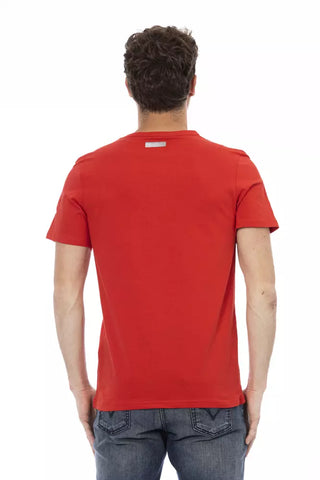 Camiseta de algodón para hombre en rojo