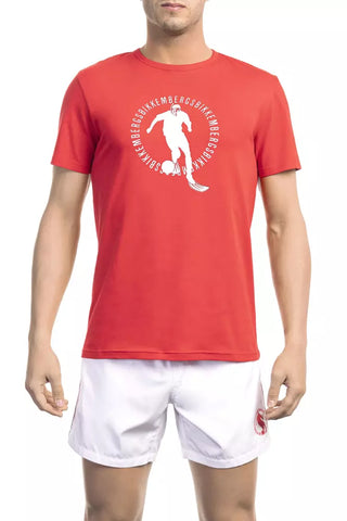 Rotes Baumwoll-Herren-T-Shirt