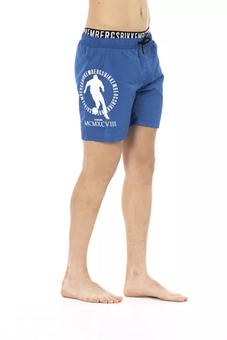 Blaue Polyester Herren Badeshorts