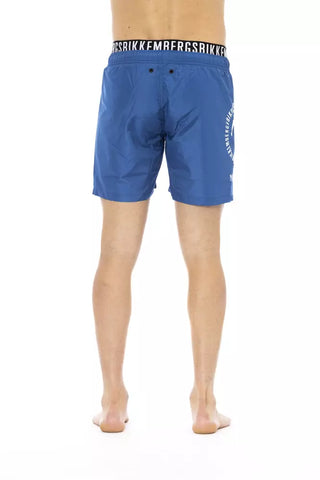 Blaue Polyester Herren Badeshorts