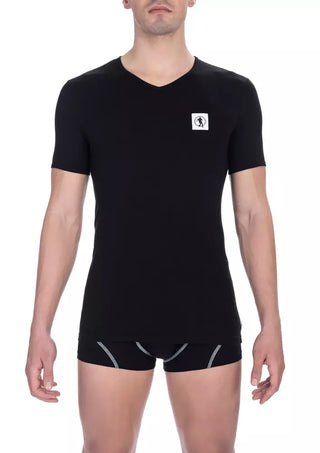 Herren-T-Shirt aus schwarzer Baumwolle