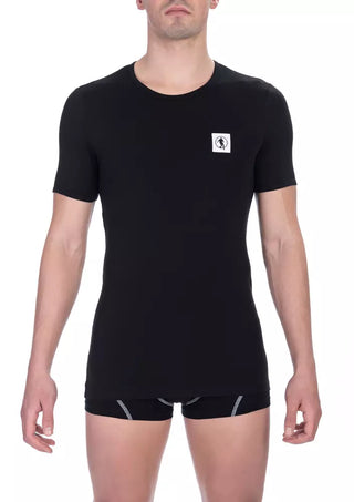 Herren-T-Shirt aus schwarzer Baumwolle