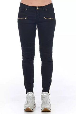 Jeans negros de algodón para mujer