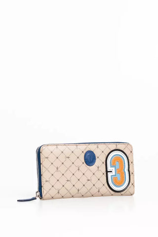Billetera de cuero beige para hombre