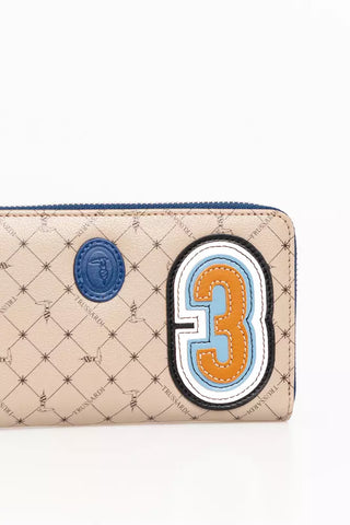 Billetera de cuero beige para hombre