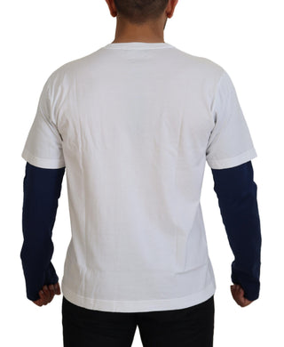 Weißer blauer DG Crown Pullover