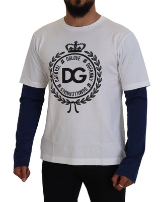 Weißer blauer DG Crown Pullover