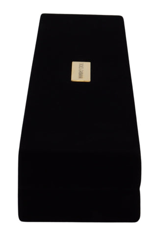 Schwarze Samt Logo Plakette Aufbewahrungsarmband Schmuckschatulle