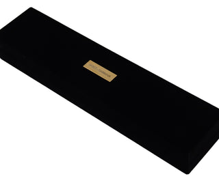 Schwarze Samt Logo Plakette Aufbewahrungsarmband Schmuckschatulle