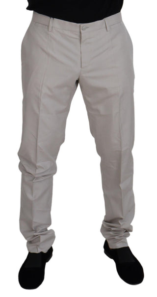 Off-White Seidenchinohose mit mittlerer Bundhöhe