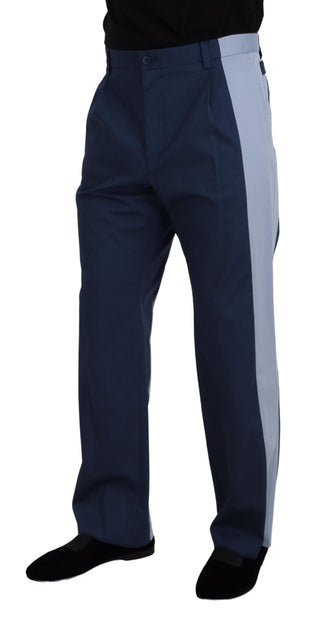 Blaue Hose aus Baumwolle im geraden Schnitt