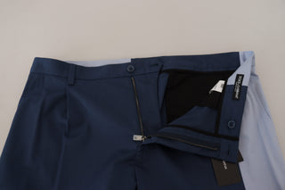 Blaue Hose aus Baumwolle im geraden Schnitt