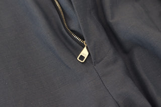 Pantalones chinos formales azules de lino para hombre