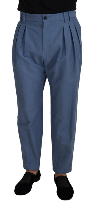 Blaue Leinen-Chino-Anzughose
