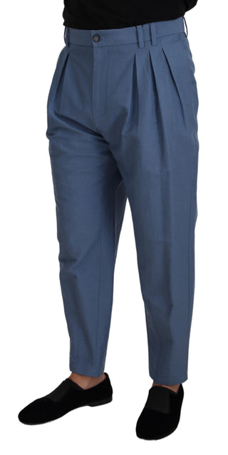 Blaue Leinen-Chino-Anzughose