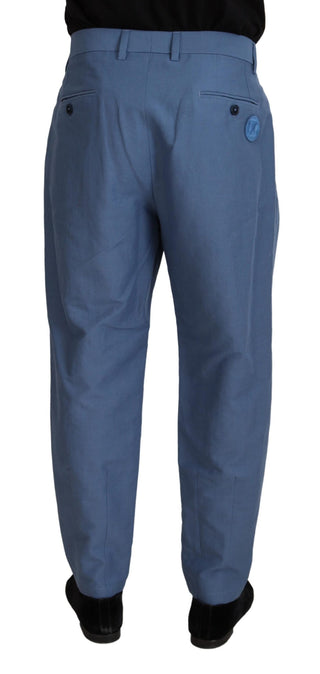 Blaue Leinen-Chino-Anzughose