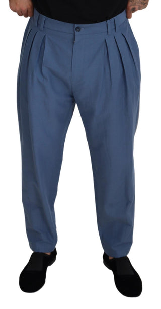 Blaue Leinen-Chino-Anzughose