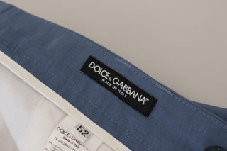 Blaue Leinen-Chino-Anzughose