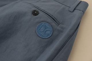 Blaue Leinen-Chino-Anzughose