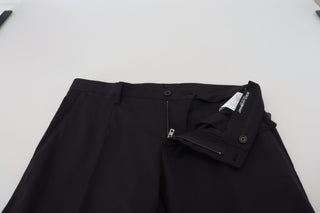 Black Wool Chino Formal Pants