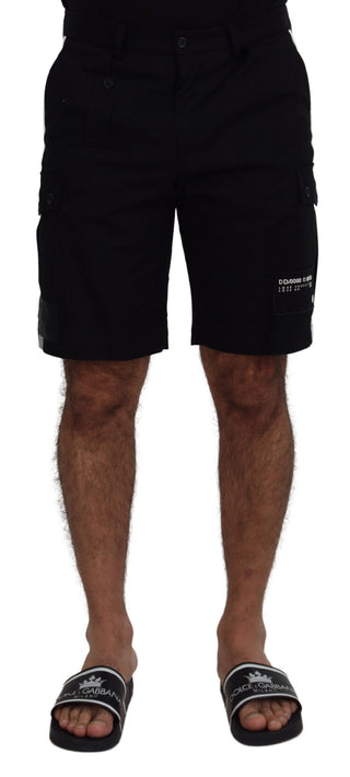 Bermudas cargo casuales negras