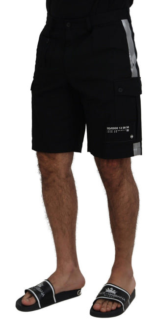 Bermudas cargo casuales negras